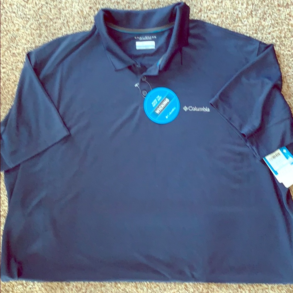 Men’s Columbia 3X polo shirt, navy blue